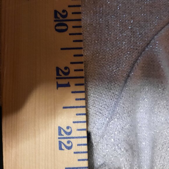 NWT Banana Republic Metallic White Silver Sweater Top Shimmer Back Cut Out XL - Picture 4 of 12